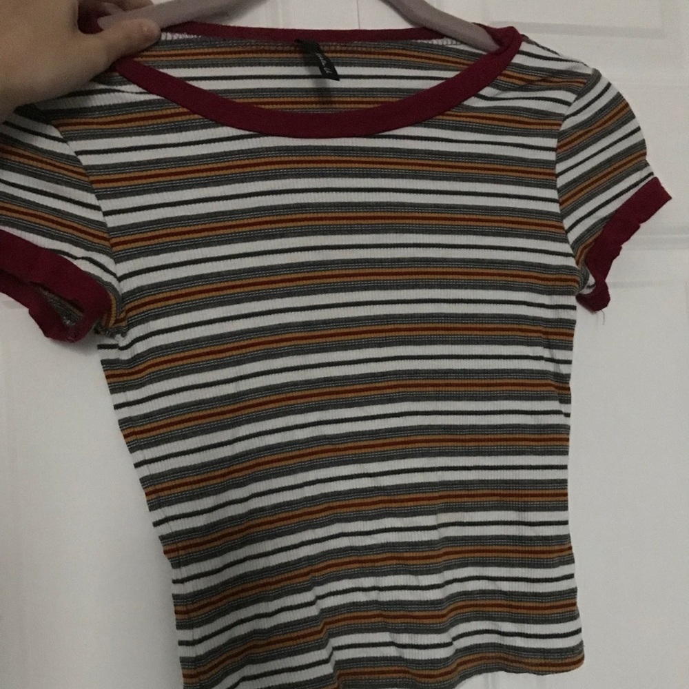 CUTE Striped Crop Top